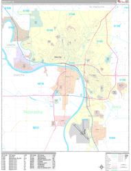 Sioux City Wall Map Premium Style 2024